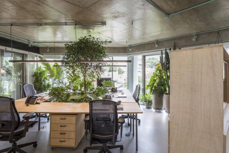 Thiết kế nội thất văn phòng không gian xanh thoáng đãng
