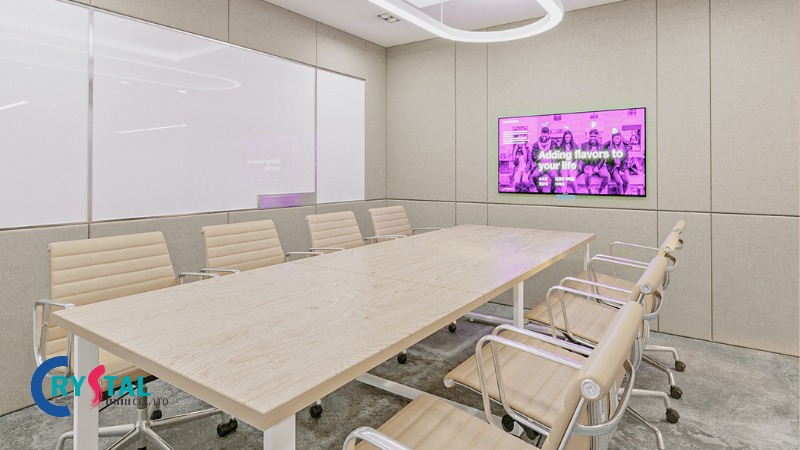 thiết kế và thi công nội thất văn phòng khu vực phòng họp