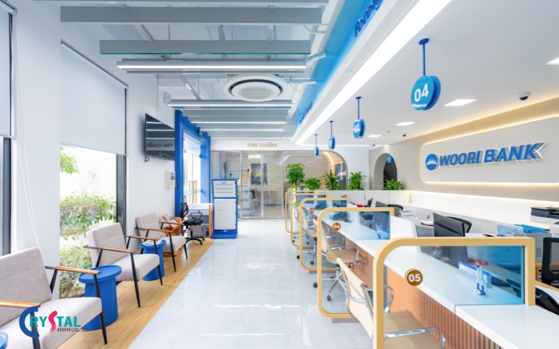 Mẫu nội thất phòng giao dịch Woori bank