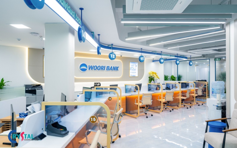 Thiết kế nội thất phòng giao dịch Woori bank