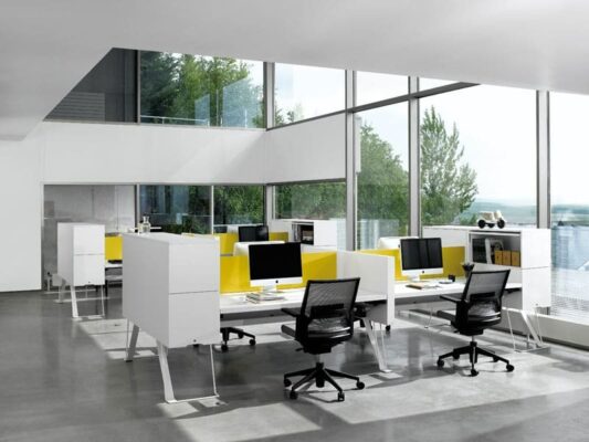 Mẫu thiết kế nội thất văn phòng phong cách tối giản