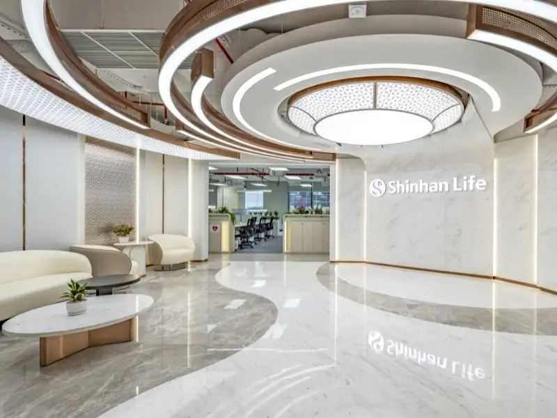 Thiết kế nội thất cải tạo văn phòng Shinhan Life Insurance The Mett độc đáo.